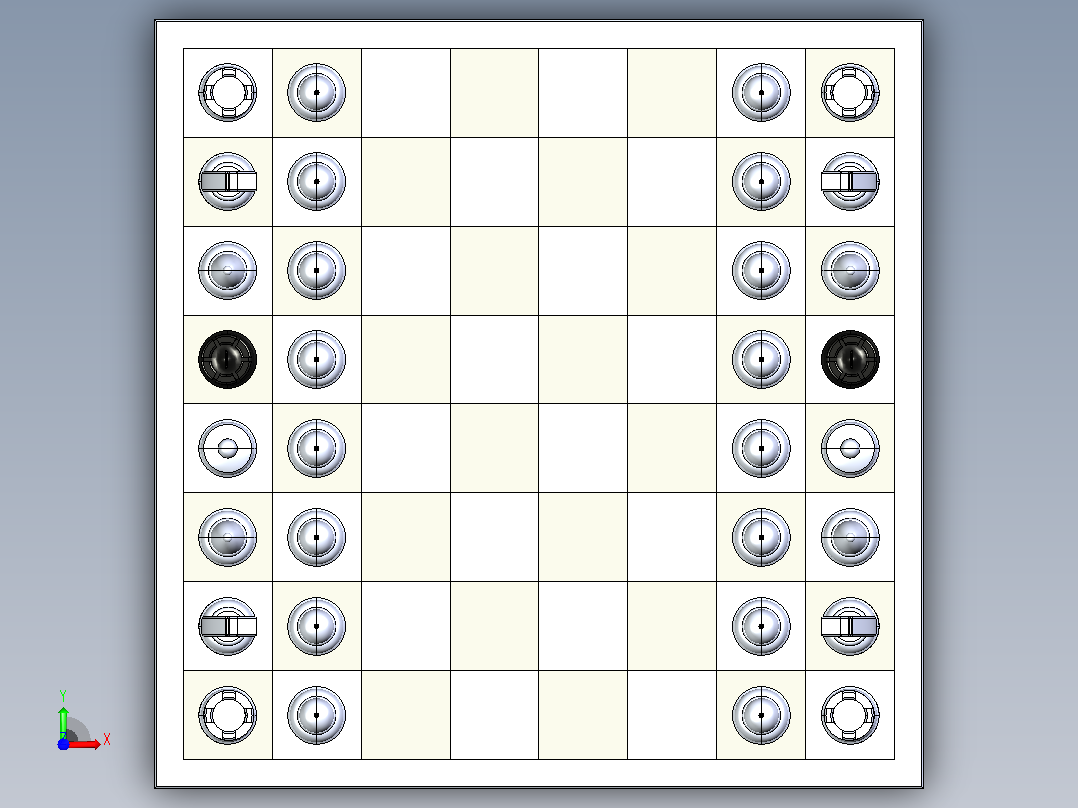 国际象棋前视图