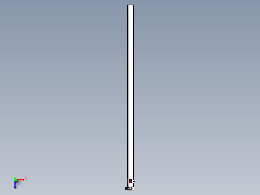 皮带直线轴半封闭可选导轨TPA-HNB-120D-110-L3050-RU-Y-P40-N3俯视图