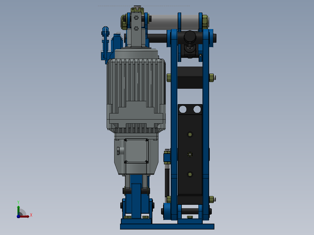 YP41系列电力液压盘式制动器YP41-4500-900×30-ⅠB-CL.RL.WL.HL前视图