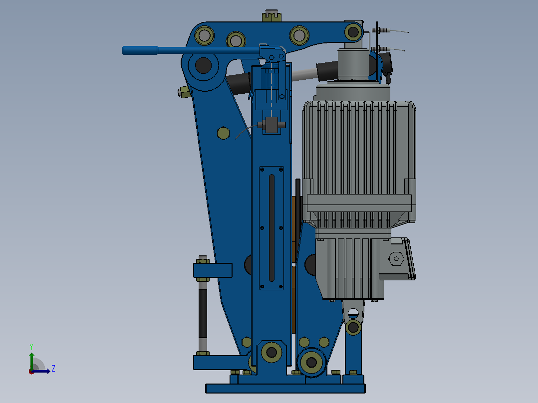 YP41系列电力液压盘式制动器YP41-4500-900×30-ⅠB-CL.RL.WL.HL左视图