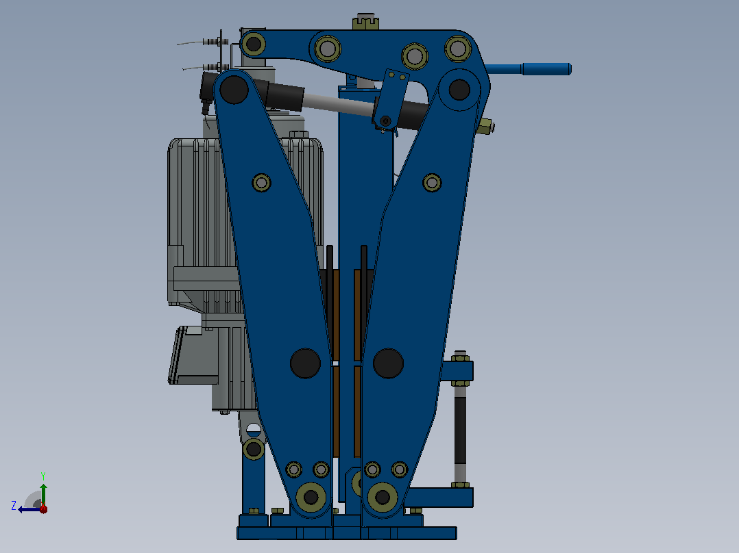 YP41系列电力液压盘式制动器YP41-4500-900×30-ⅠB-CL.RL.WL.HL右视图