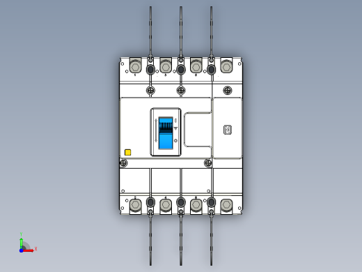 NM5-125F 4P塑料外壳式断路器三维模型202209前视缩略图