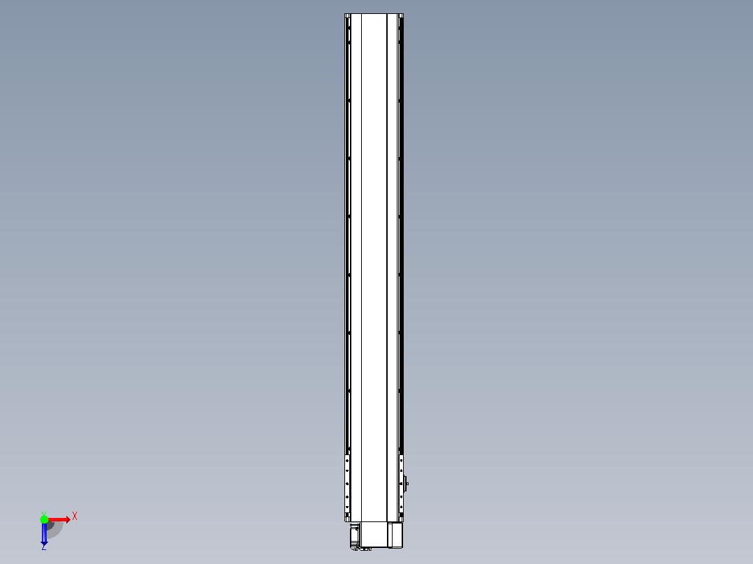 皮带直线轴半封闭可选导轨TPA-HNB-202D-140-L1400-RP-C-P75-N3俯视图