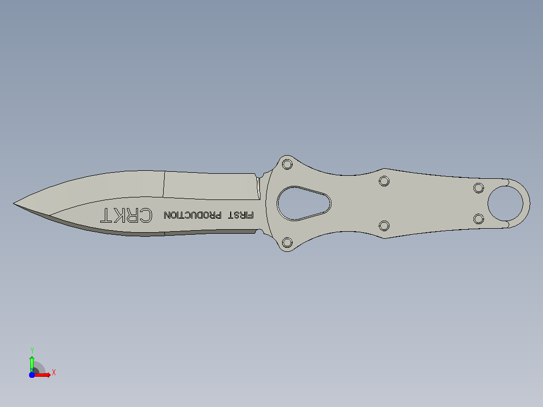 CRKT-STING-3B-AG-俄罗斯匕首前视图