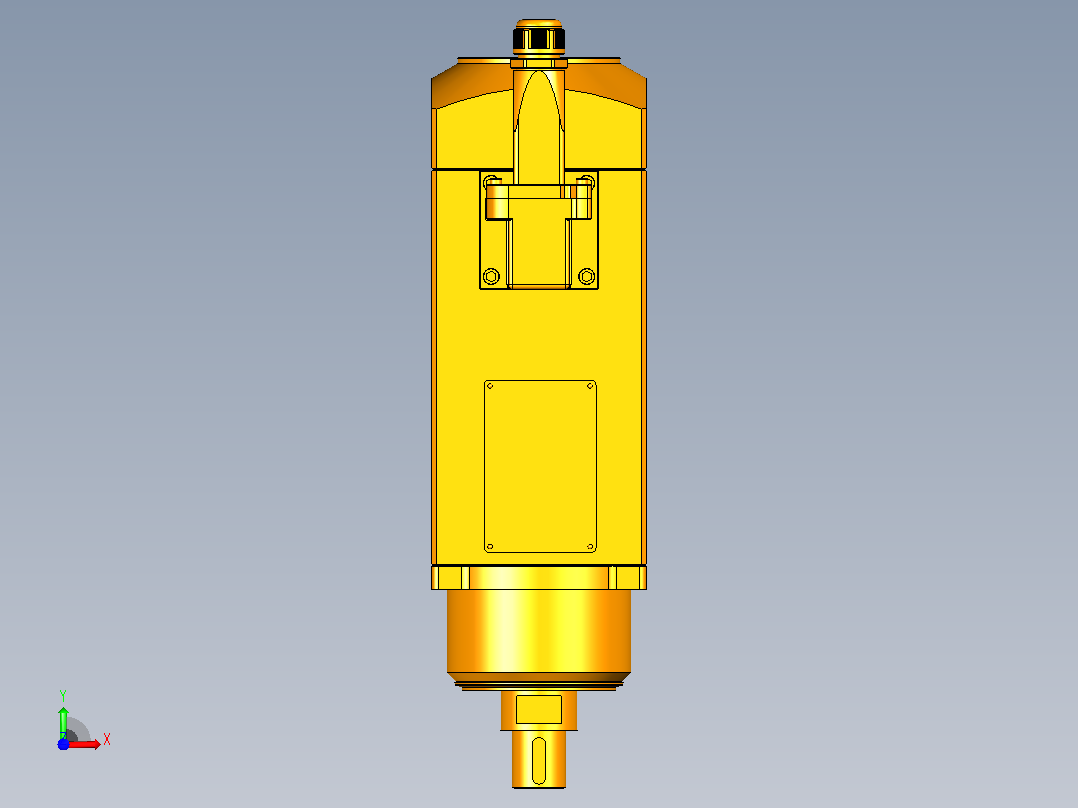4653B-SF23X25亚克力主轴系列手动换刀电主轴[SFM4653B-09-1.5KW-SF23X25]前视图