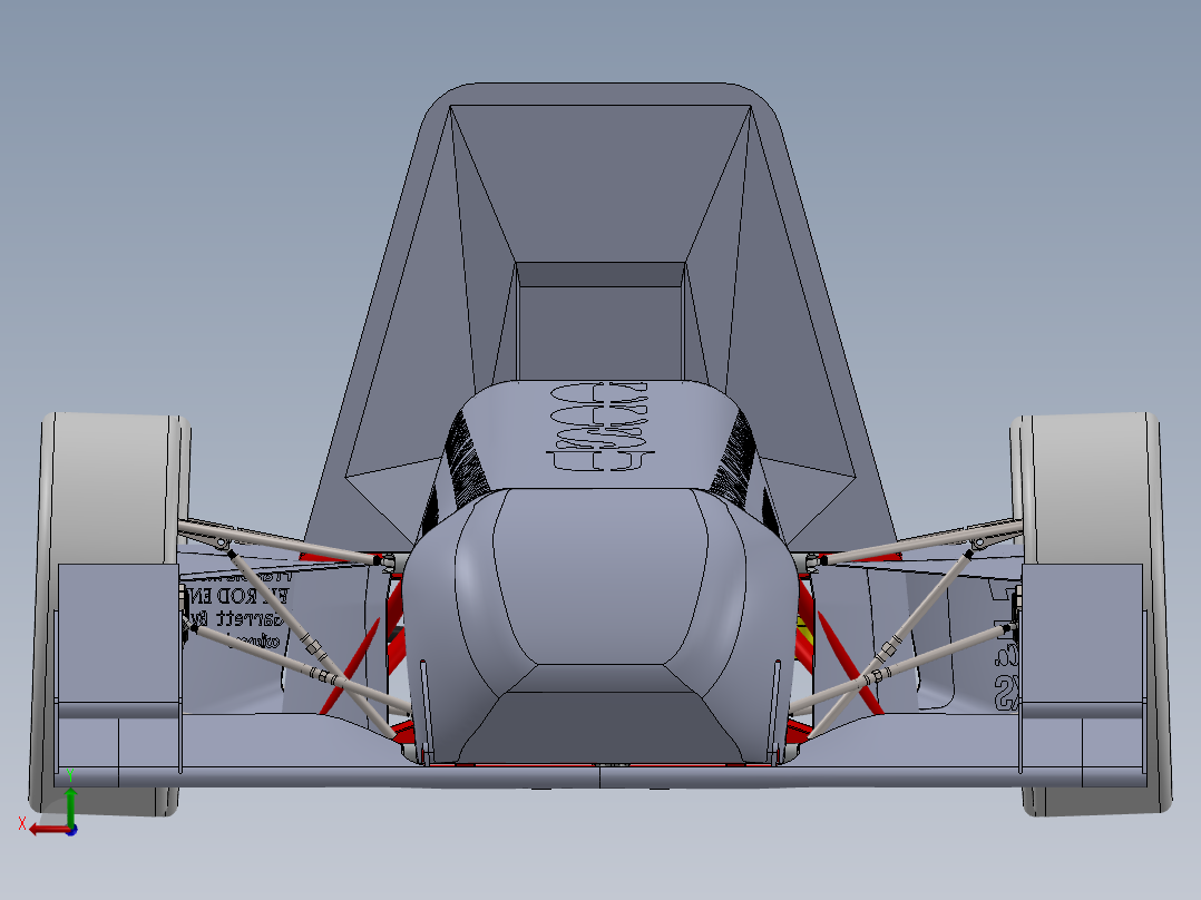 卡丁赛车后视图