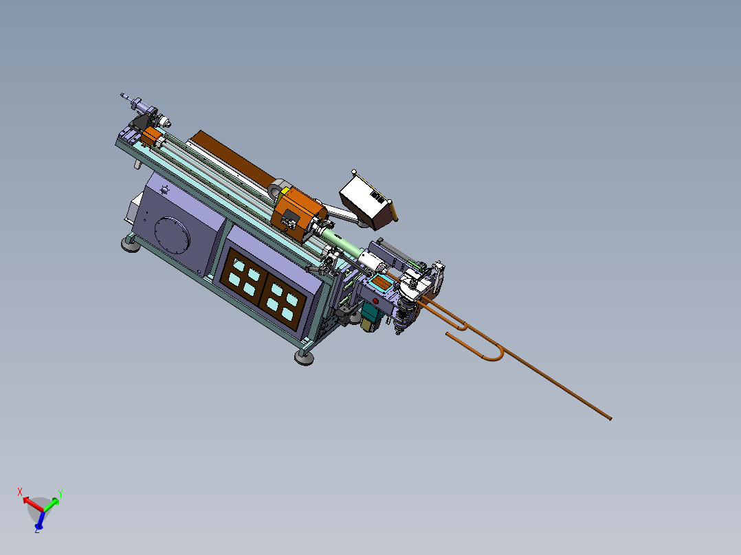 SMW25双模弯管机（sw17可编辑+工程图）