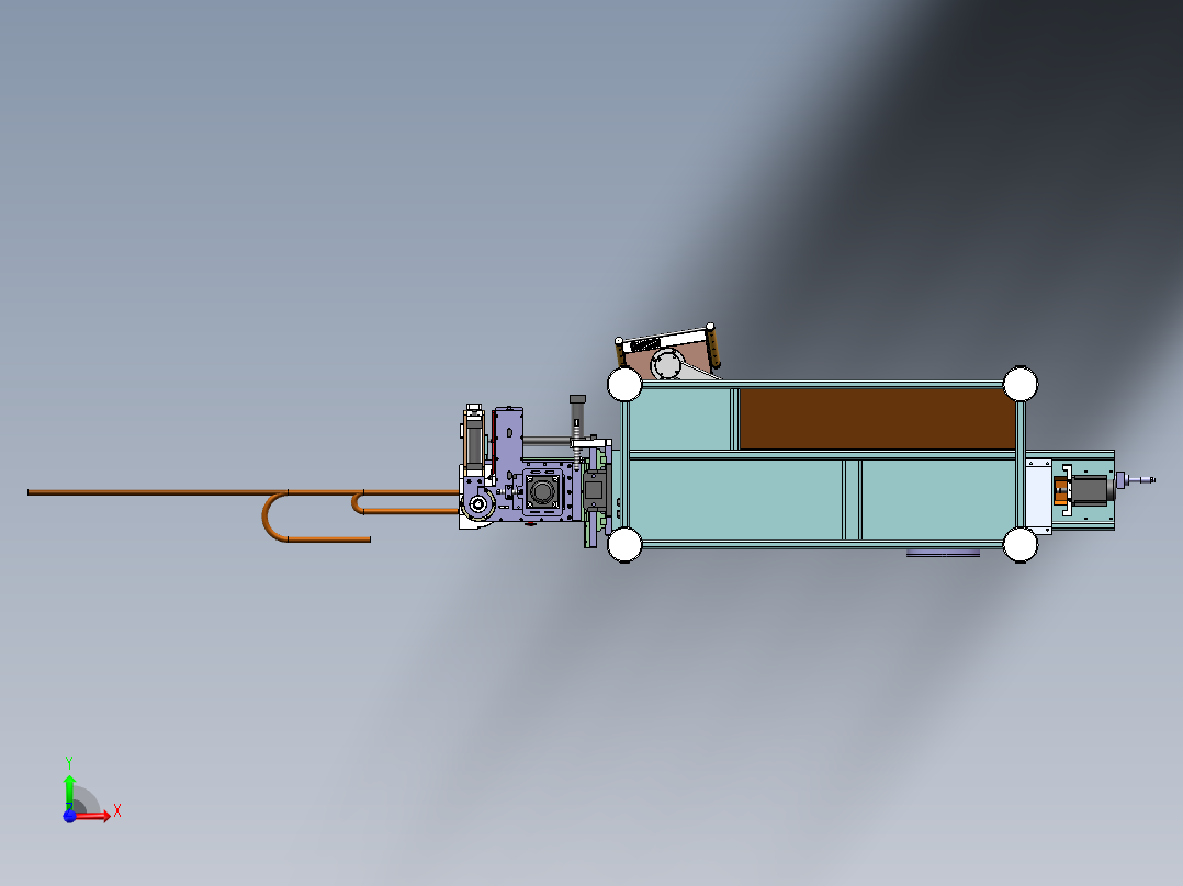 SMW25双模弯管机（sw17可编辑+工程图）前视图