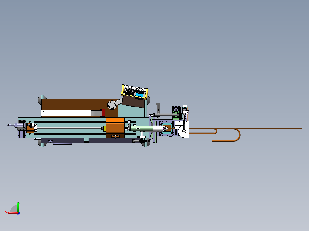 SMW25双模弯管机（sw17可编辑+工程图）后视图
