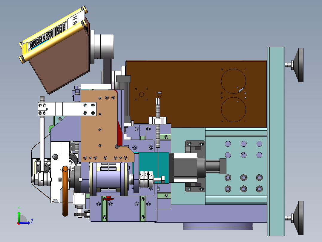 SMW25双模弯管机（sw17可编辑+工程图）左视图