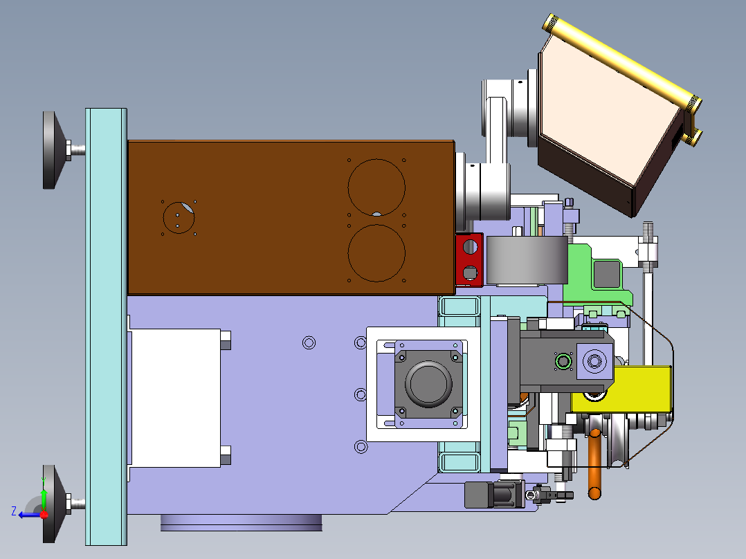 SMW25双模弯管机（sw17可编辑+工程图）右视图