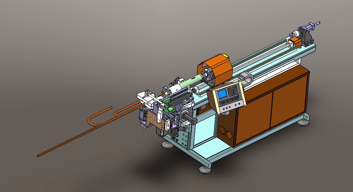 SMW25双模弯管机（sw17可编辑+工程图）