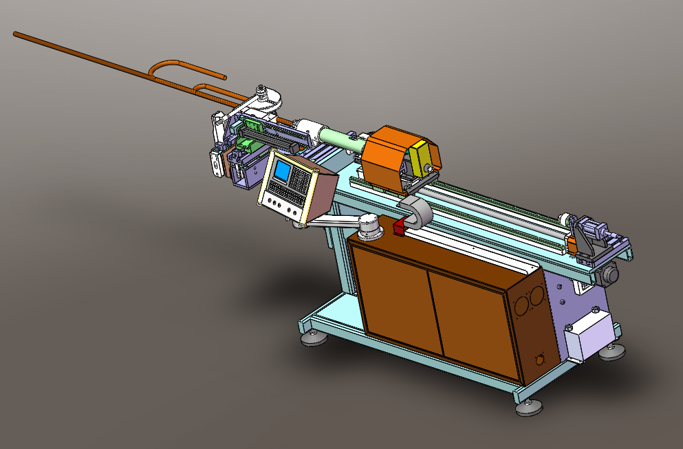 SMW25双模弯管机（sw17可编辑+工程图）