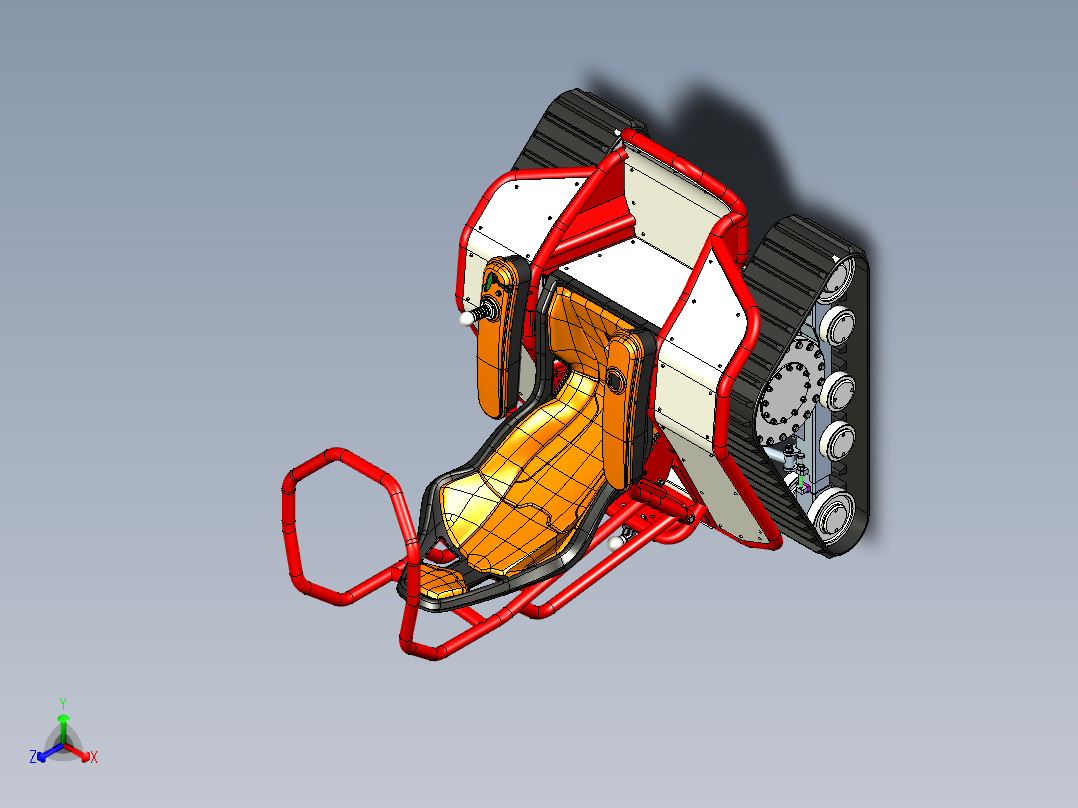 Ziesel全地形三角履带车模型3D图纸 x_t格式