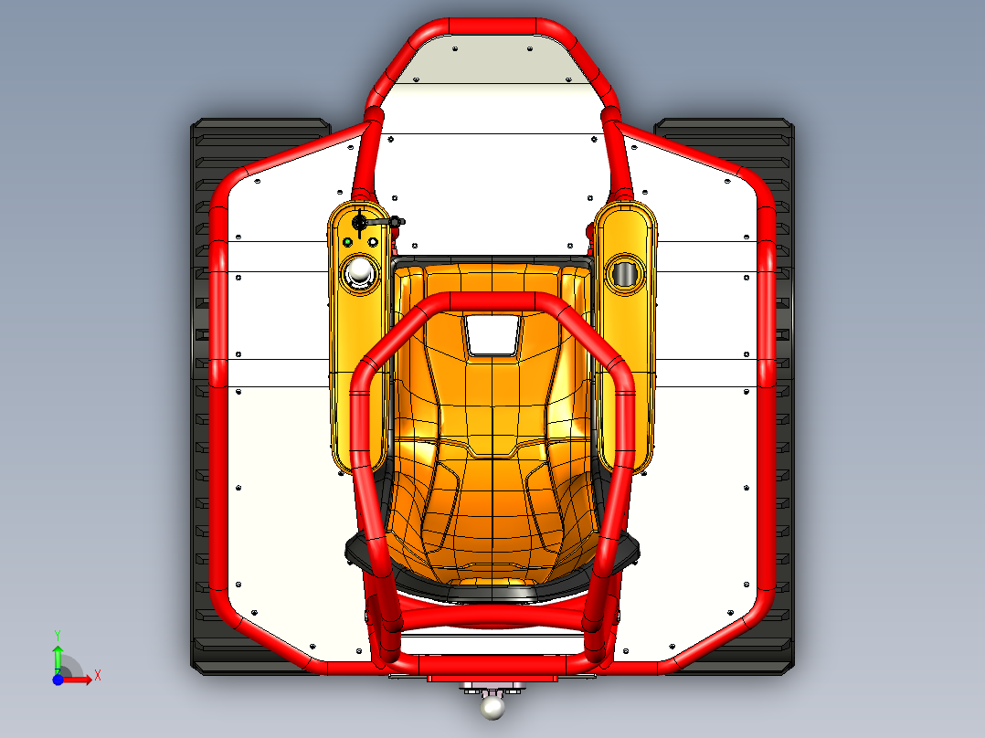 Ziesel全地形三角履带车模型3D图纸 x_t格式前视图