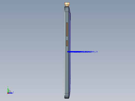 1-61 l8252小米智能机3D模型图纸（ProE5.0设计，提供step文件）左视缩略图