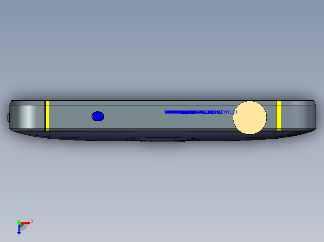 1-61 l8252小米智能机3D模型图纸（ProE5.0设计，提供step文件）俯视图