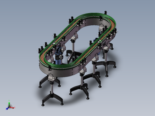 环形链传送线3D K604主视缩略图