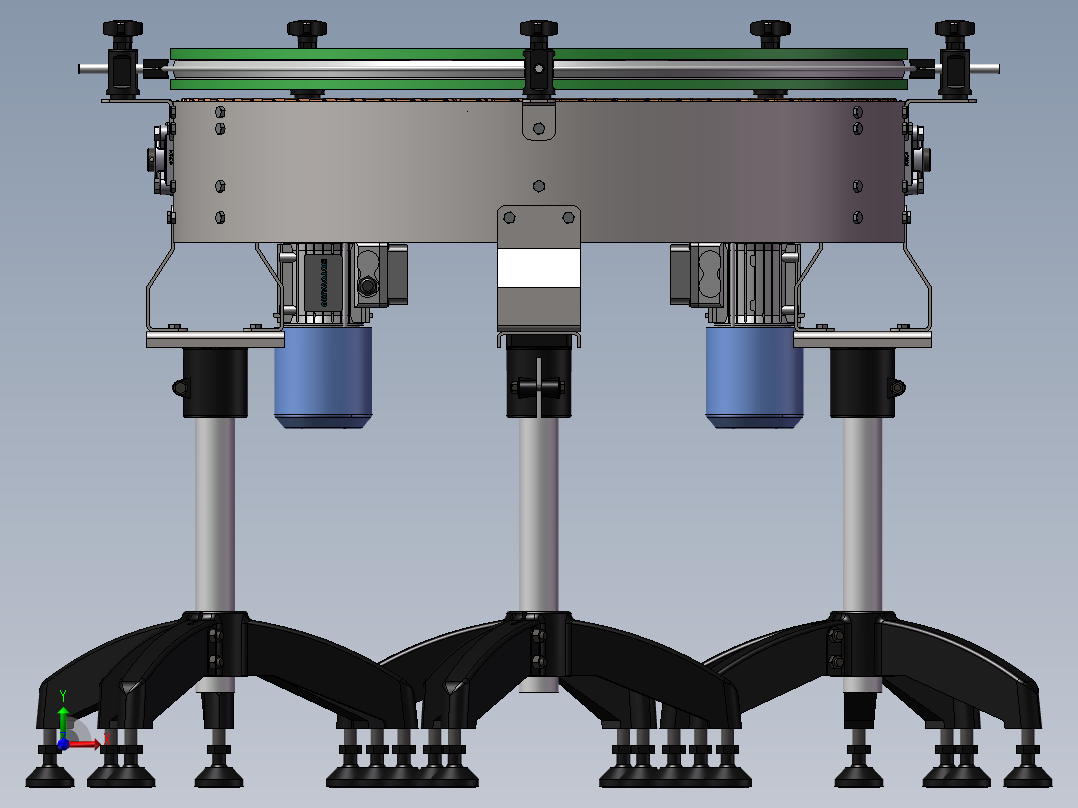 环形链传送线3D K604前视图