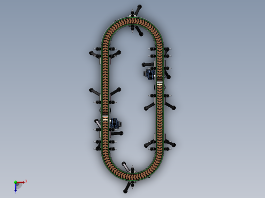 环形链传送线3D K604俯视缩略图