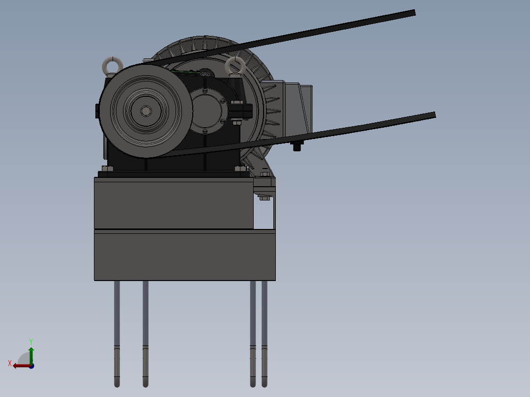 腐蚀离心泵后视图