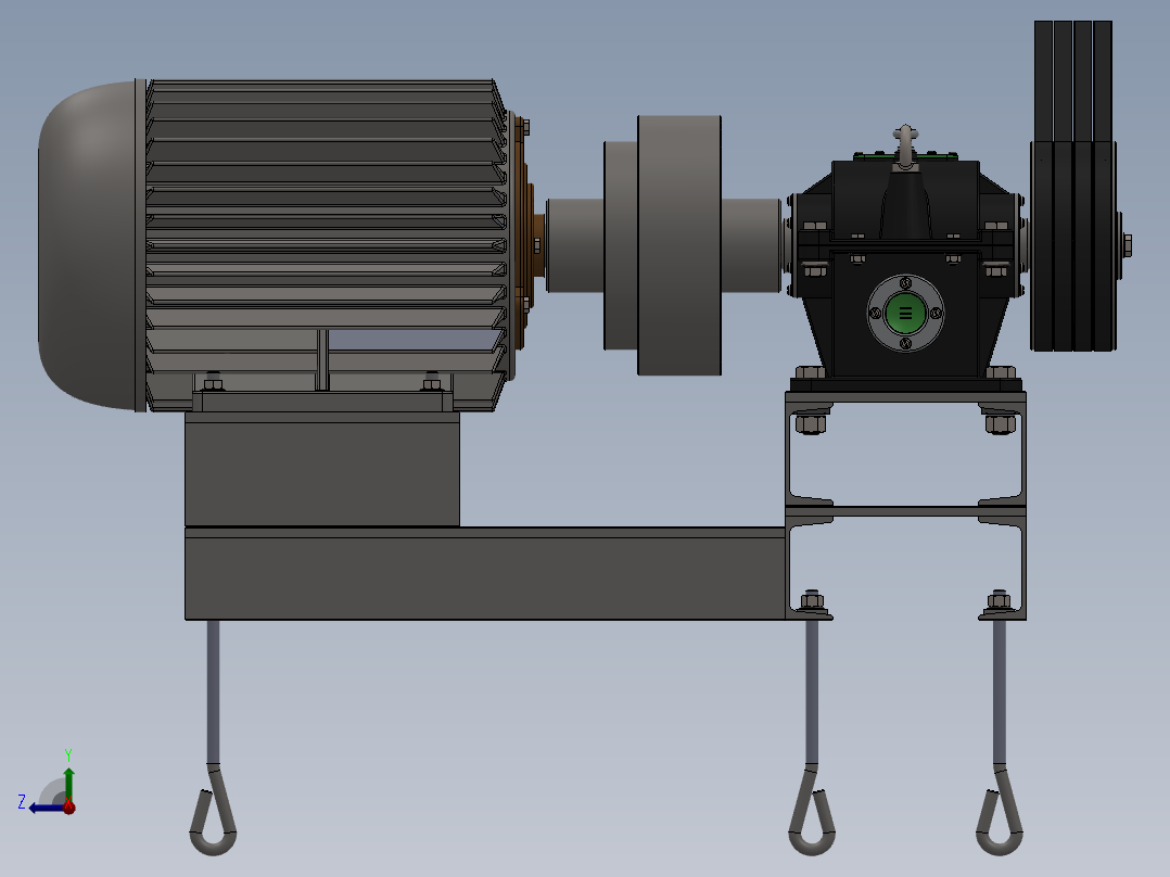 腐蚀离心泵右视图