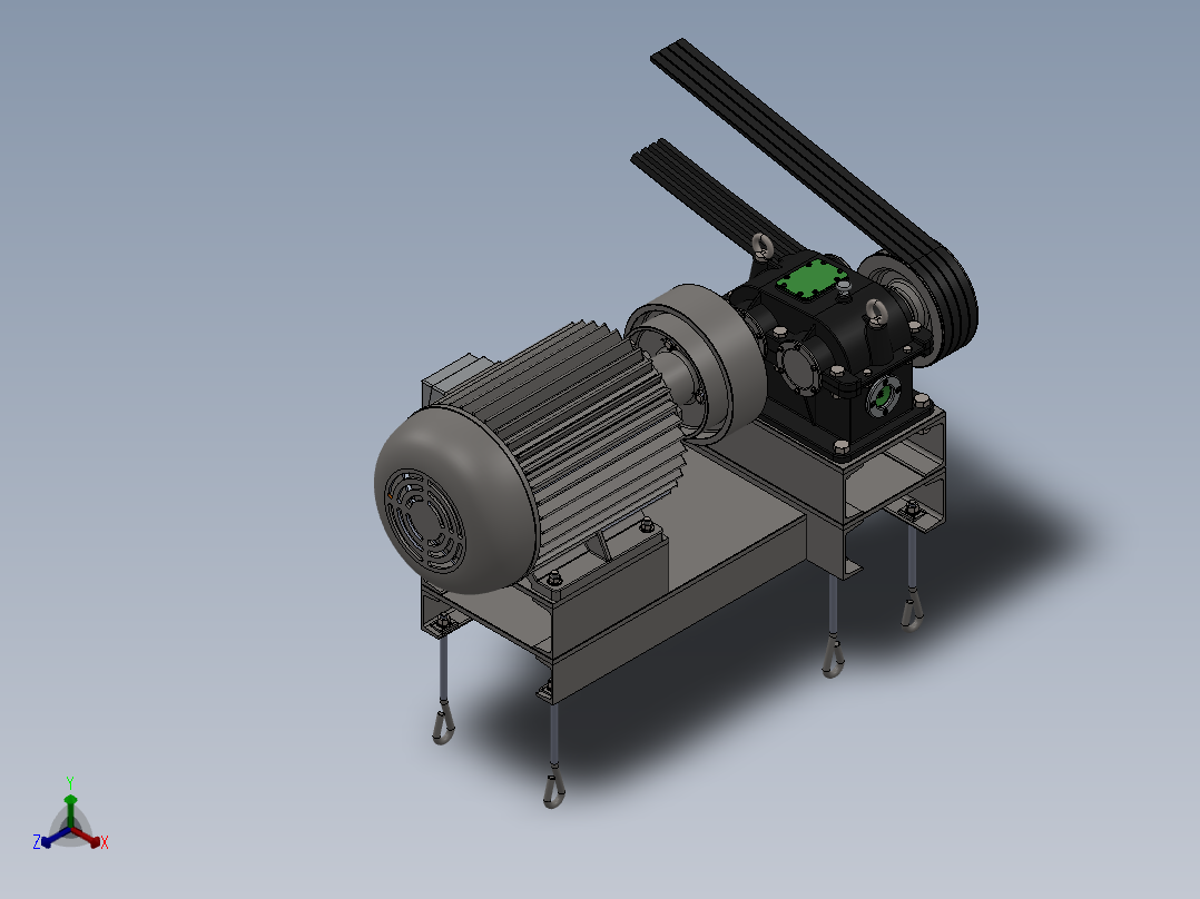 腐蚀离心泵正等轴测图