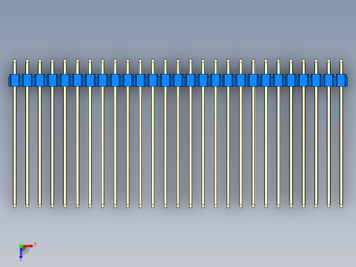 彩色公头100mil（2.54mm）系列-DS1021_blue_1x27p_100mil_Type43_rev1.0俯视缩略图