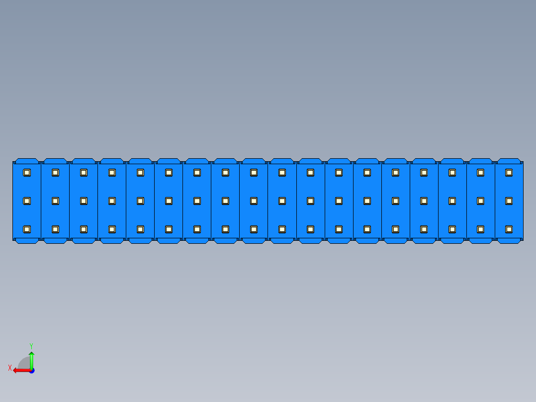 彩色公头100mil（2.54mm）系列-DS1021_blue_3x18p_100mil_Type43_rev1.0后视图