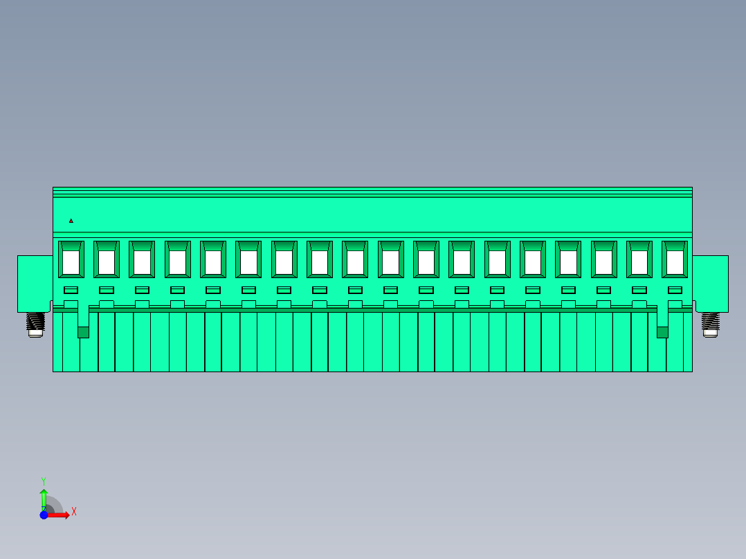 DEGSON 2EDG（M） 系列 5.0mm 螺丝锁紧可插拔接线端子组-2EDGKAM-5.0-18P-14-00AH前视图