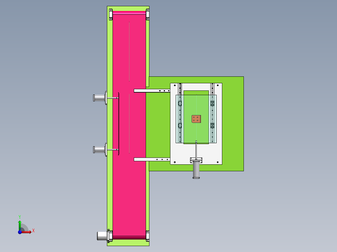 棒料自动送料机设计含三维图二维图说明书前视图