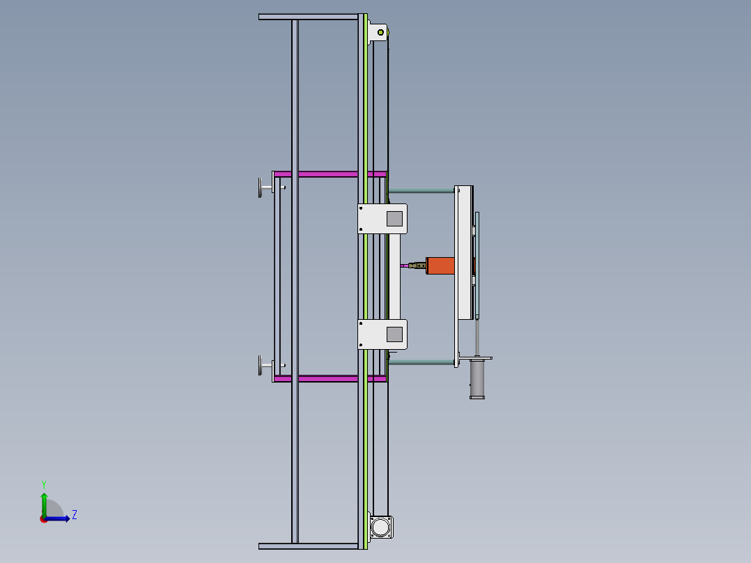 棒料自动送料机设计含三维图二维图说明书左视图