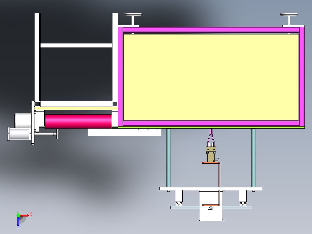 棒料自动送料机设计含三维图二维图说明书俯视图