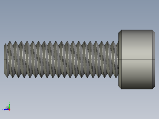 M8 x 1.25mm Thread 25mm LONG SOCKET HEAD CAP SCREW.STEP右视缩略图