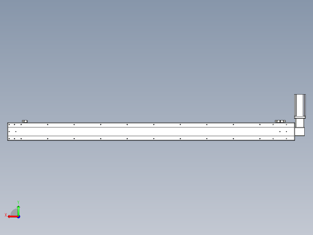 同步带滑台-半封闭B13-L90-S1900-R-Z86-D3后视图