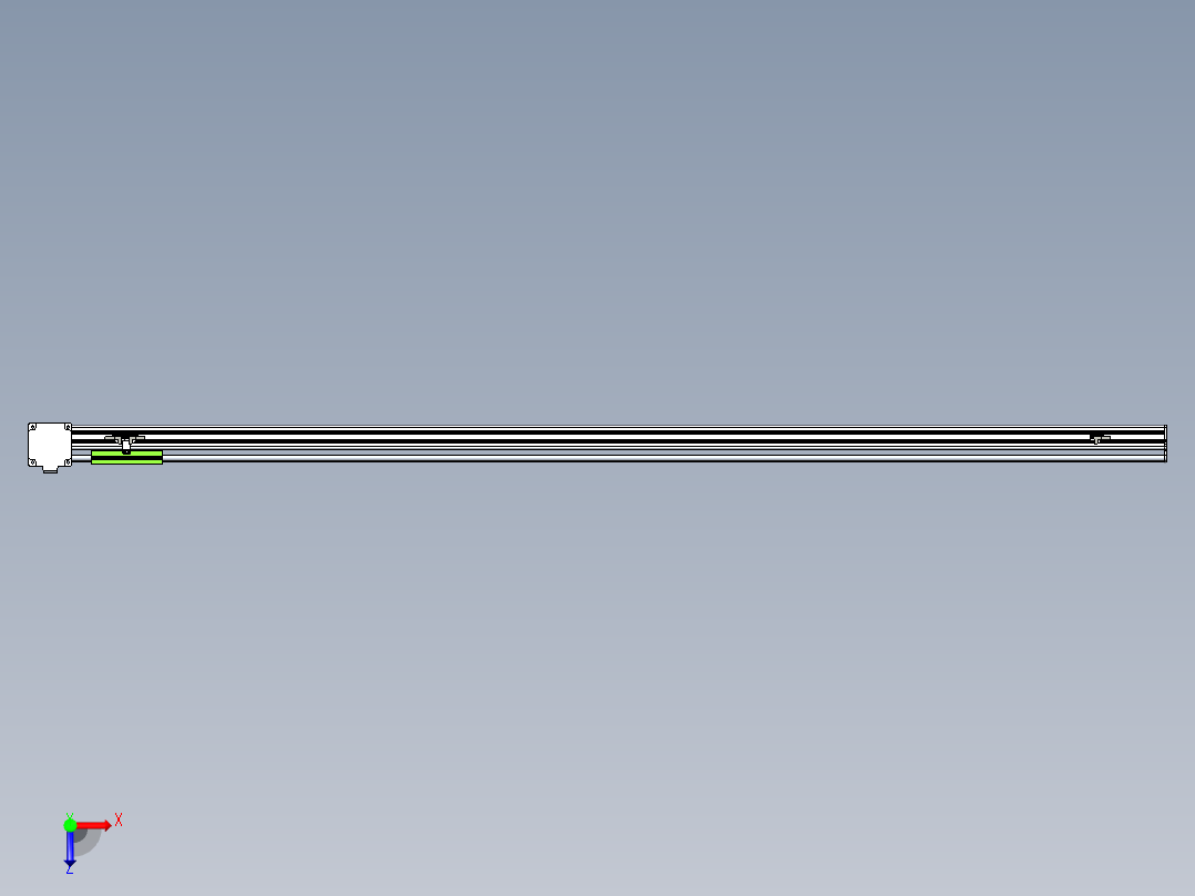 同步带滑台-半封闭B13-L90-S1900-R-Z86-D3俯视图