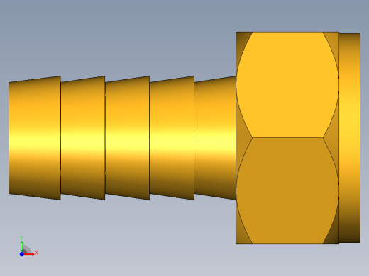 倒齿式工业管接头Hose Barb to Swivel Female Ball-End 128HBLSV-8-8前视缩略图