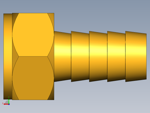 倒齿式工业管接头Hose Barb to Swivel Female Ball-End 128HBLSV-8-8后视缩略图