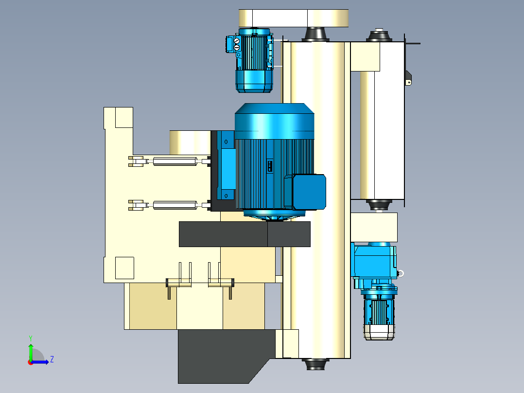 压制造粒机左视图