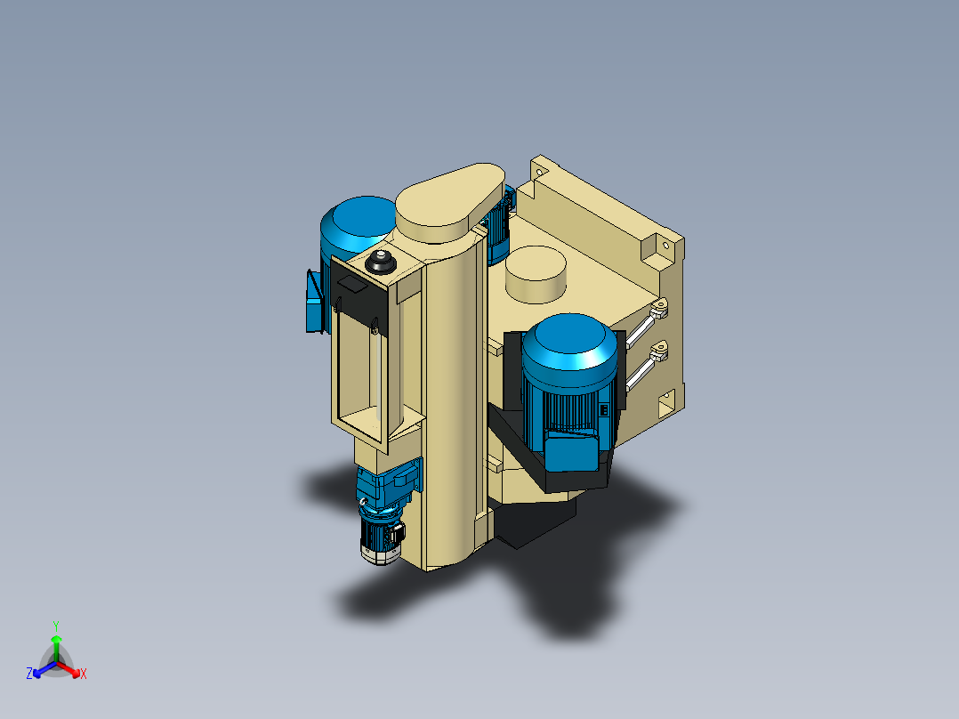 压制造粒机正等轴测图