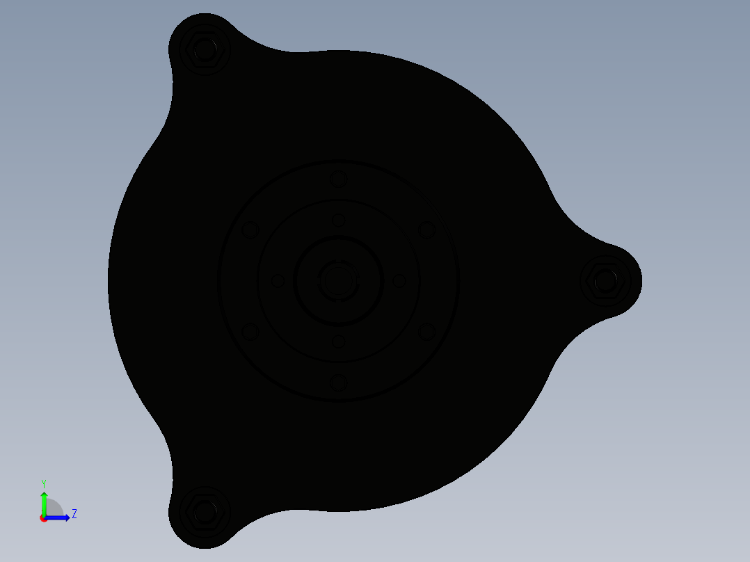 链条驱动的差速器左视图