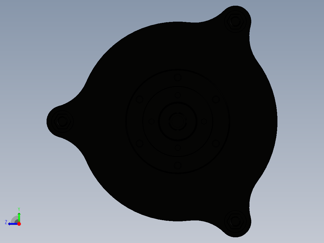 链条驱动的差速器右视图