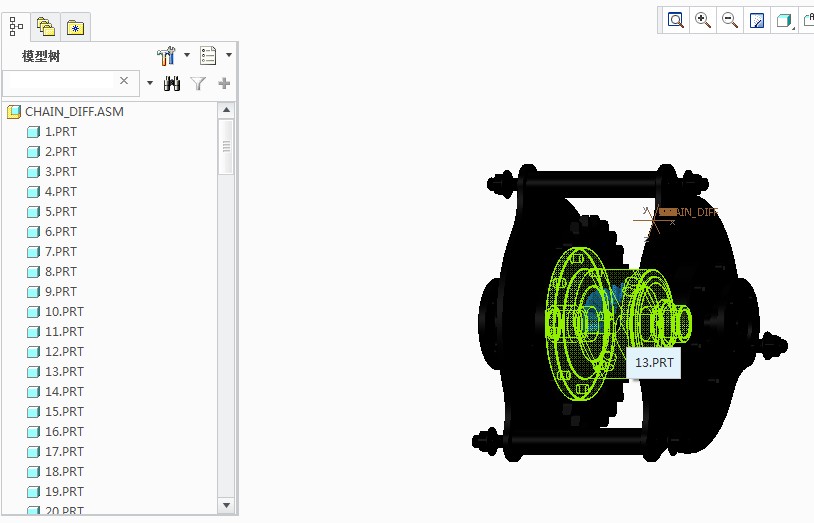 链条驱动的差速器