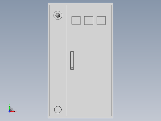 具有防盗功能的室外配电柜前视缩略图