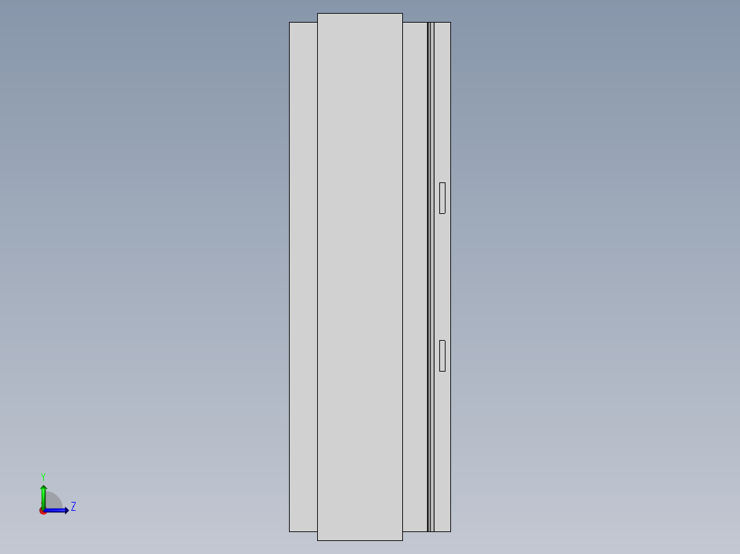 具有防盗功能的室外配电柜左视图