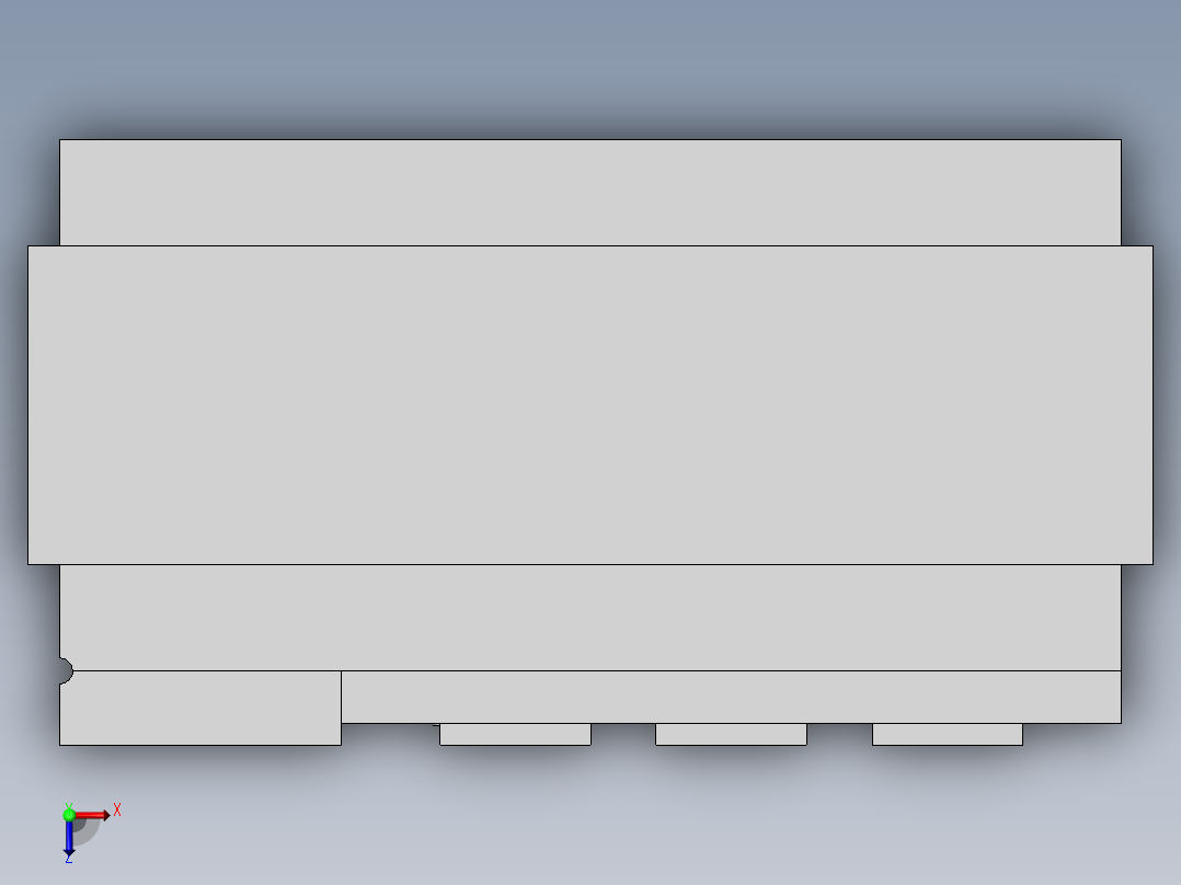 具有防盗功能的室外配电柜俯视图