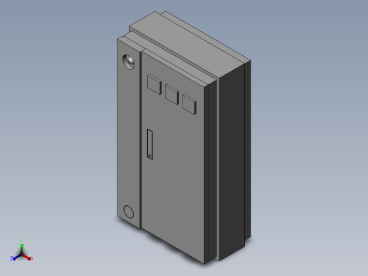 具有防盗功能的室外配电柜正等轴测缩略图