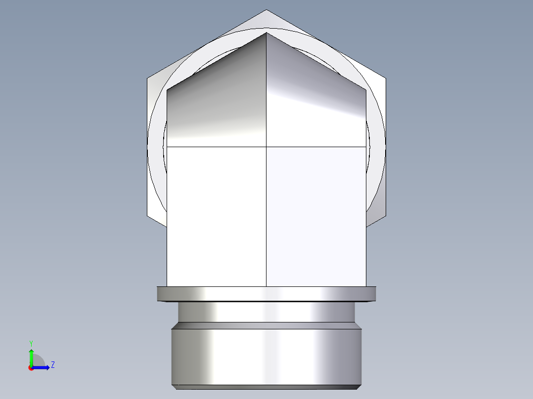 卡套式工业通用硬管接头EO_Male_stud_elbow_WE42LR71左视图