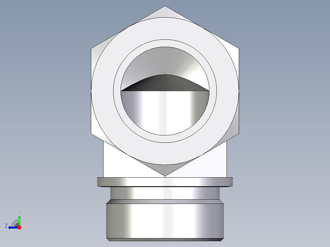 卡套式工业通用硬管接头EO_Male_stud_elbow_WE42LR71右视图