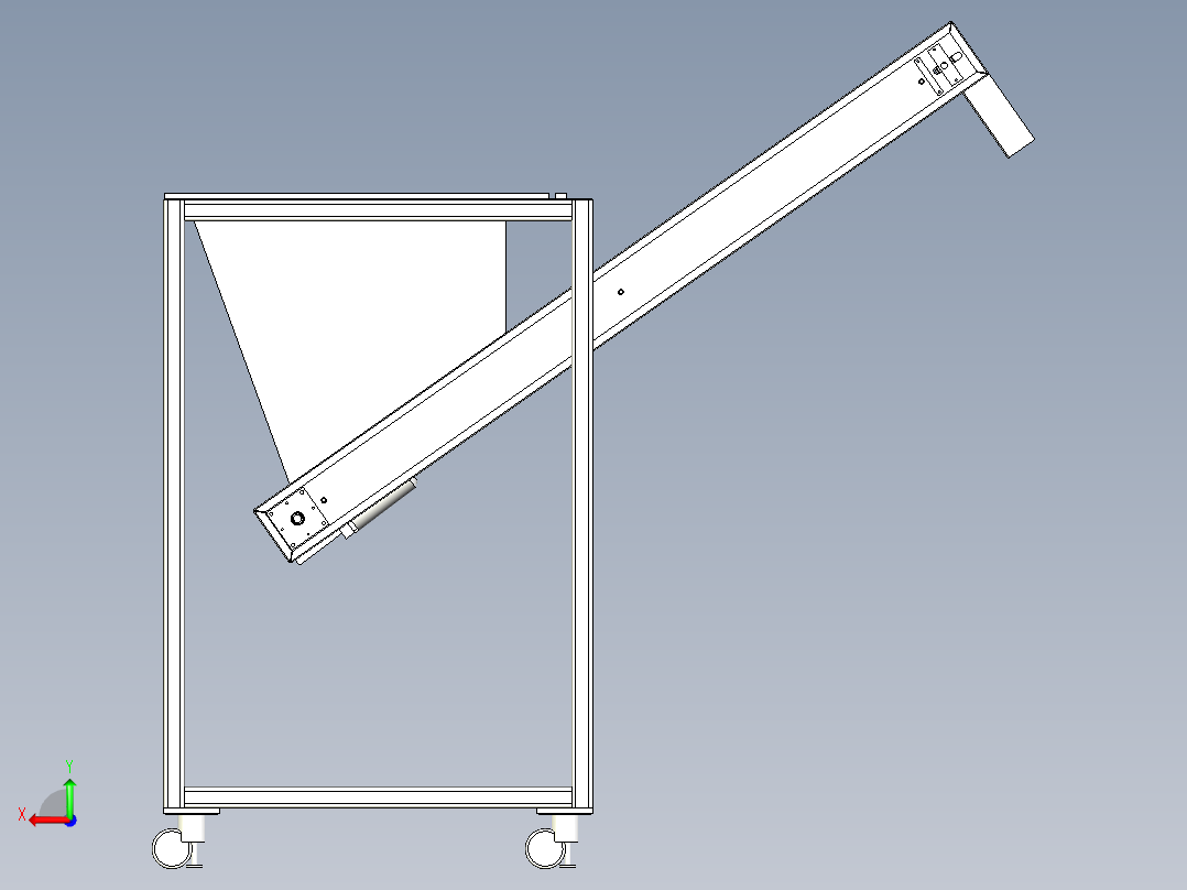 皮带自动上料机构模型==740922=20后视图